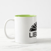 Marcellus Township Wood Memorial Library Coffee Mu Tweekleurige Koffiemok (Links)