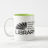 Marcellus Township Wood Memorial Library Coffee Mu Tweekleurige Koffiemok (Links)