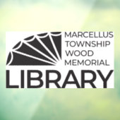 Marcellus Twp. Wood Memorial Library Window Cling Raamsticker (Vel 3)