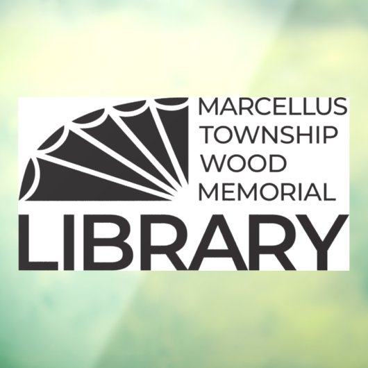 Marcellus Twp. Wood Memorial Library Window Cling Raamsticker (Vel 3)