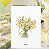 March Birth Flower Birthday Card | Daffodils Kaart