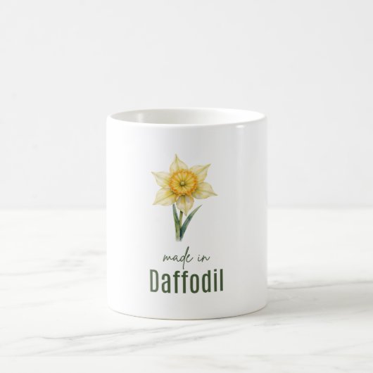 March Birth Flower Mug | Daffodil Watercolor Koffiemok (Center)