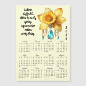 March Birth Flower & Stone Calendar (Voorkant)