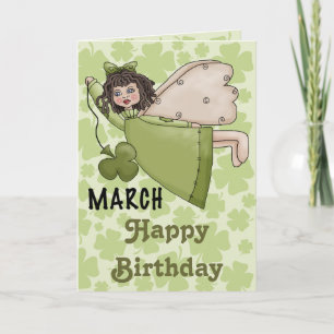 March Birthday Angel Kaart