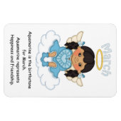 March Birthstone Angel Black Premium magneet (Horizontaal)
