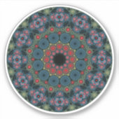 March Birthstone Bloodstone Mandala Sticker (Voorkant)