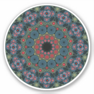 March Birthstone Bloodstone Mandala Sticker