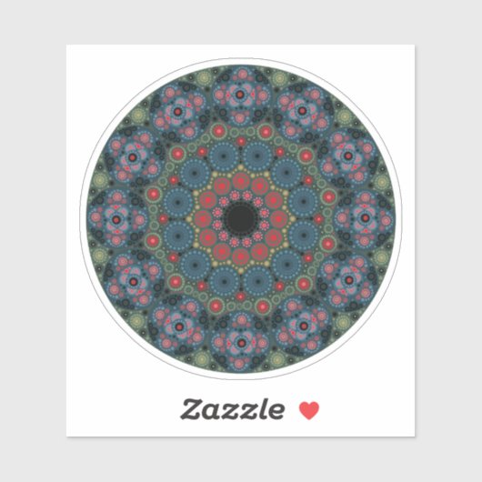 March Birthstone Bloodstone Mandala Sticker (Vel)