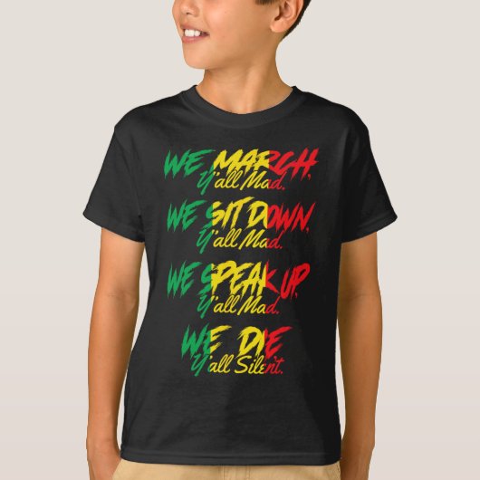 March Black Pride Afro-Amerikaans Juneteenth T-shirt (Voorkant)