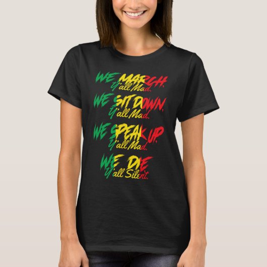 March Black Pride Afro-Amerikaans Juneteenth T-shirt (Voorkant)