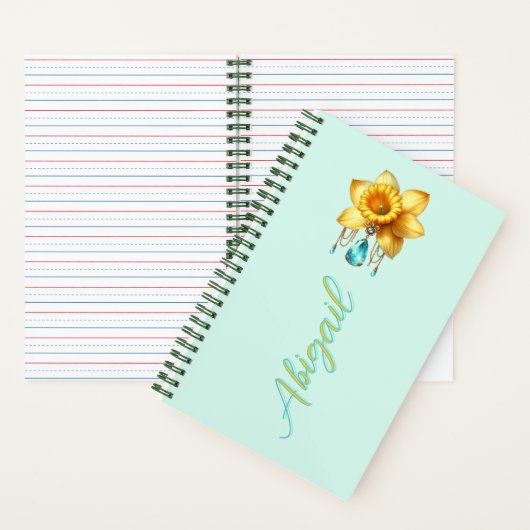 March Bloom Personalized Keepsake Notitieboek (Binnen)