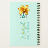 March Bloom Personalized Keepsake  Notitieboek (Achterkant)