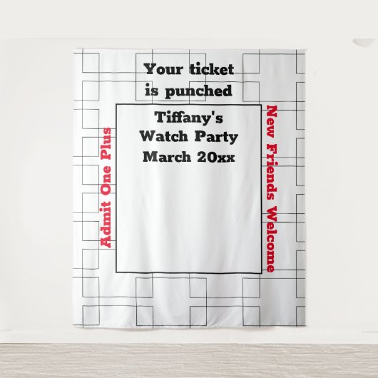 March Bracket Basketbal Watch Party Achtergrond Wandkleed (Voorkant)