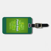 March Break Word Cloud Typography School Vacation Bagagelabel (Voorkant horizontaal)