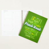 March Break Word Cloud Typography School Vacation Planner (Display)