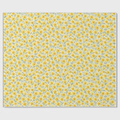 March Daffodil Floral Wrapping Paper Cadeaupapier (Vlak)