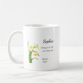 March Daffodil Personalized Birthday Koffiemok (Links)