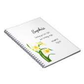 March Daffodil Personalized Birthday Notitieboek (Rechterzijde)