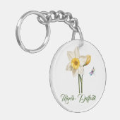 March-Daffodil Sleutelhanger (Voorkant Links)