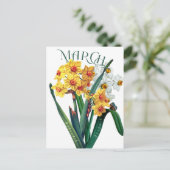 March Flowers Jonquil Daffodil Fancy Briefkaart (Staand voorkant)