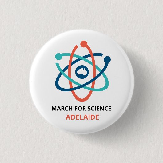 March for Science - Adelaide - Ronde Button 3,2 Cm (Voorkant)