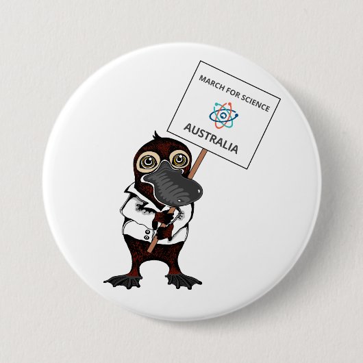 March for Science Australia - Platypus - Ronde Button 7,6 Cm (Voorkant)