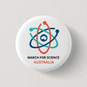 March for Science - Australia - Ronde Button 3,2 Cm (Voorkant)