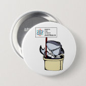 March for Science Australia - Shark - Ronde Button 7,6 Cm (Voorkant /achterkant)