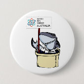 March for Science Australia - Shark - Ronde Button 7,6 Cm (Voorkant)