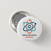 March for Science - Brisbane - Ronde Button 3,2 Cm (Voorkant /achterkant)