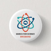 March for Science - Brisbane - Ronde Button 3,2 Cm (Voorkant)