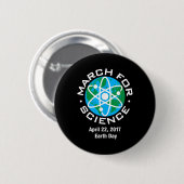 March for Science Earth Day 2017 Ronde Button 5,7 Cm (Voorkant /achterkant)