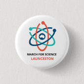 March for Science - Launceston - Ronde Button 3,2 Cm (Voorkant)