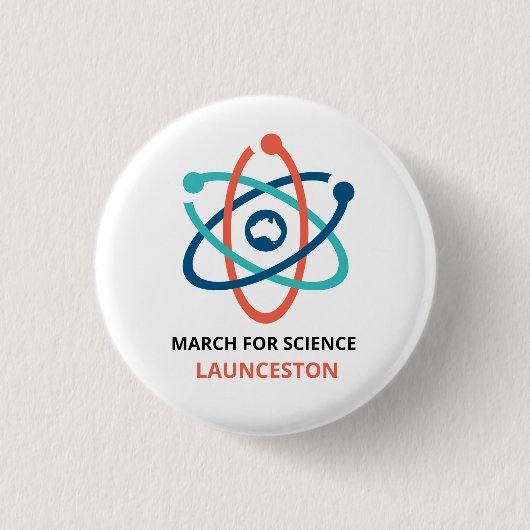 March for Science - Launceston - Ronde Button 3,2 Cm (Voorkant)
