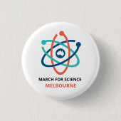 March for Science - Melbourne - Ronde Button 3,2 Cm (Voorkant)