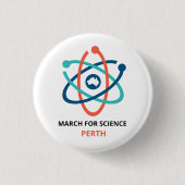 March for Science - Perth - Ronde Button 3,2 Cm (Voorkant)