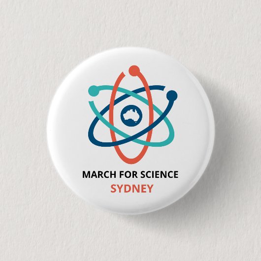March for Science - Sydney - Ronde Button 3,2 Cm (Voorkant)