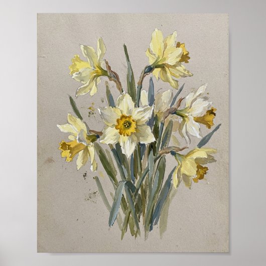 March Geboortebloem Narcis I Poster (Voorkant)