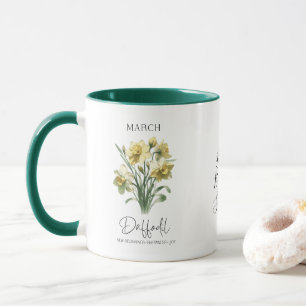 March geboortemaand bloem Narcis verjaardag cadeau Mok