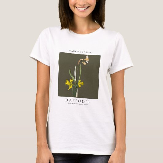 March geboortemaand bloem t-shirt (Voorkant)