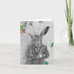 March Hare - Blank Notecard Wenskaart Kaart