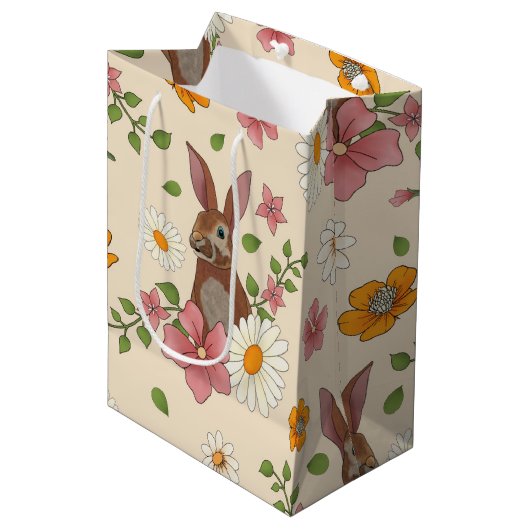 March Hare Gift Bag Medium Cadeauzakje (Voorkant Gekanteld)