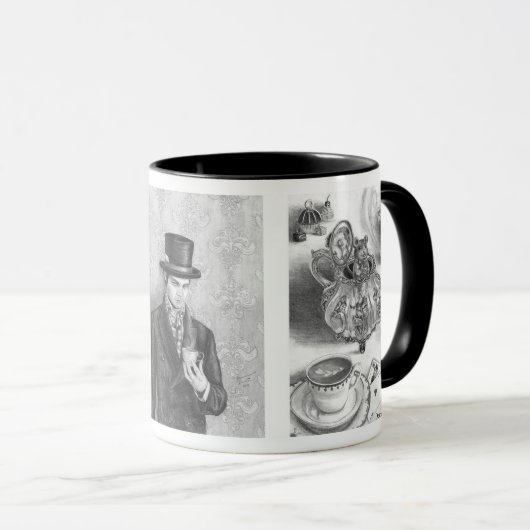 March Hare Mad Hatter Dormouse Wonderland Mok (Voorkant rechts)