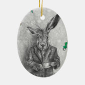 March Hare Ornament Alice in Wonderland Ornament (Achterkant)