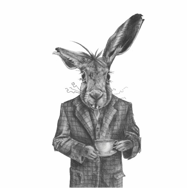 March Hare Photo Sculpture Alice in Wonderland Staand Fotobeeldje (Voorkant)