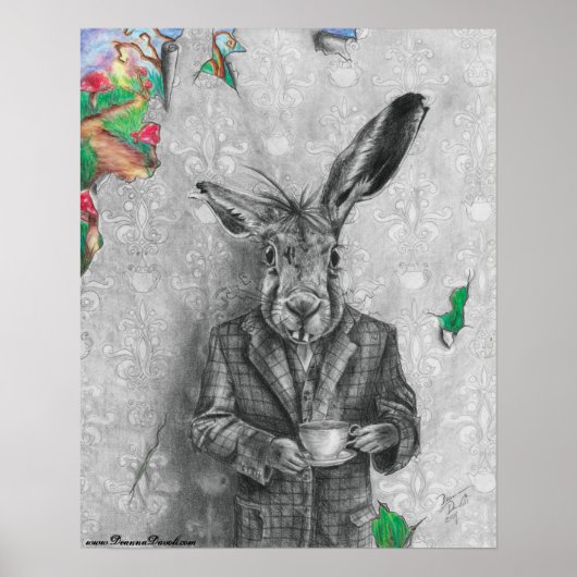 March Hare Poster Alice in het Wonderland Poster (Voorkant)