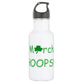 March HOOPS Green Shamrock Fun Basketball Waterfles (Voorkant)
