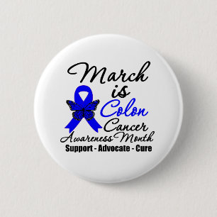 March is Colon Cancer Awareness Maand Ronde Button 5,7 Cm