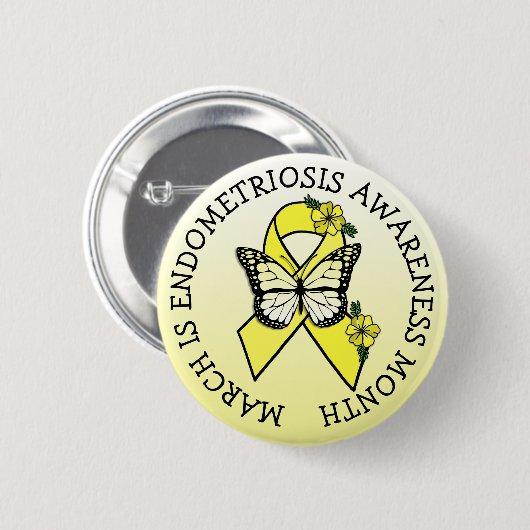 March is Endometriosis Month Button (Voorkant /achterkant)