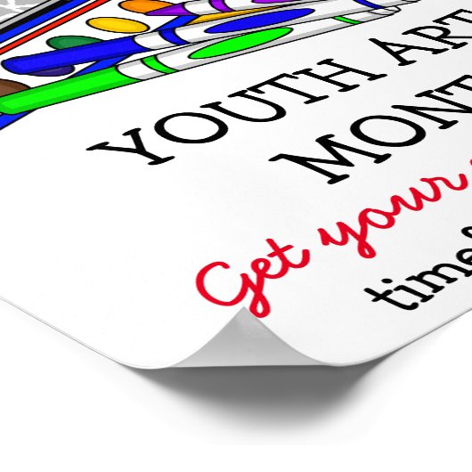 March is het Poster van Youth Art Month (Hoek)